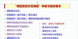 干货｜课程思政示范课申报书填写...